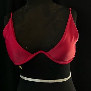 Red swimsuit top